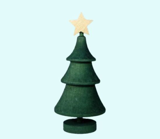 Tree w/ gold star, green