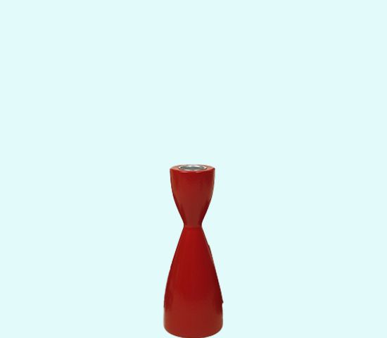 Candlestick tall 6", red