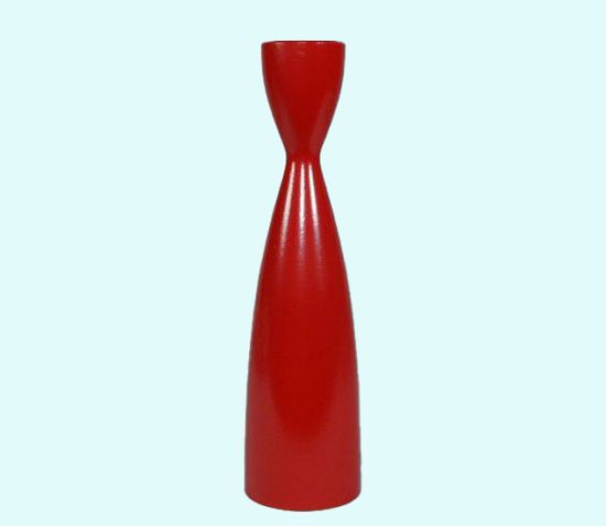 Candlestick tall 9", red