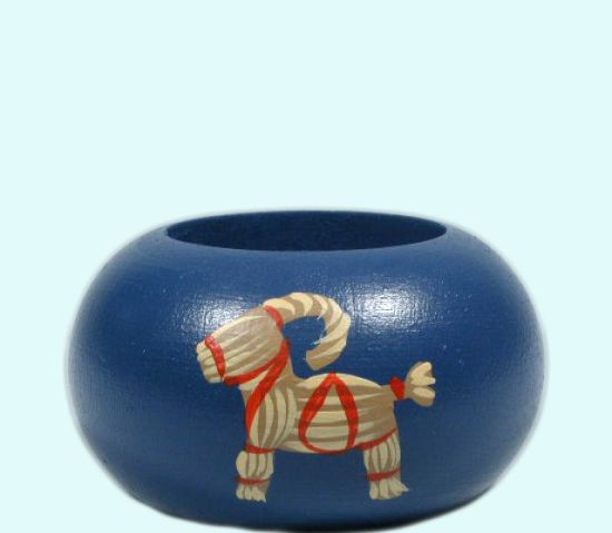 Votive c-h, blue w/ goat