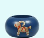 Votive c-h, blue w/ goat