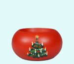 Votive c-h, red w/ tree