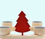 Trees to ring c-h T-light, set of 4 red