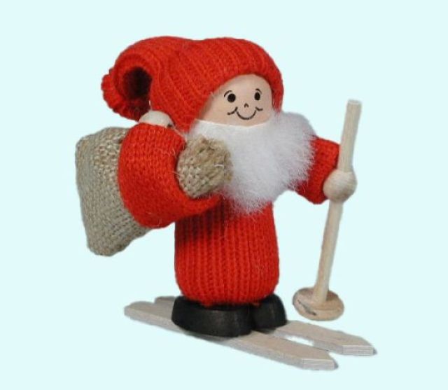 Tomte skier w/ sack