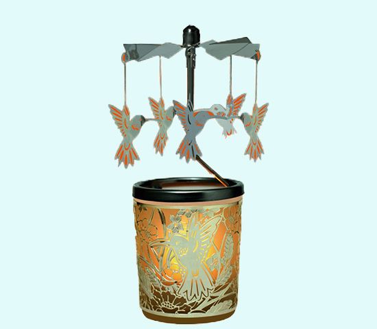 Candle lantern carousel, humming bird