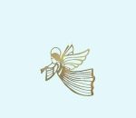 Christmas decoration, flying angel, gold