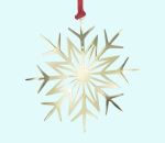 Christmas decoration, snowflake star, gold