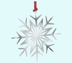 Christmas decoration, snowflake star, silver