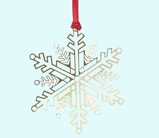 Christmas decoration, gold snowflake