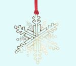 Christmas decoration, gold snowflake