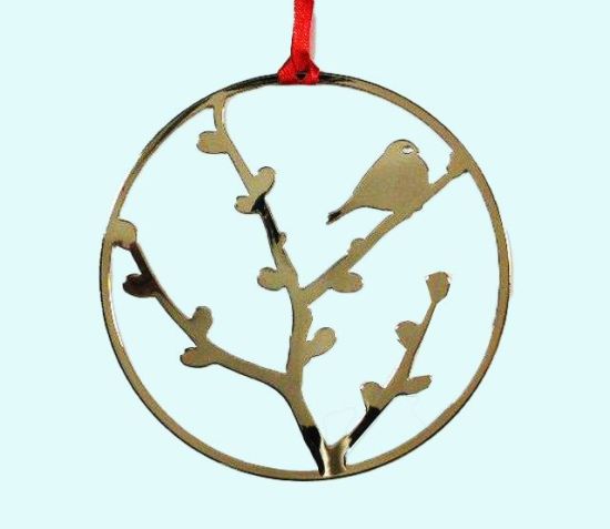 Christmas decoration, gold bird