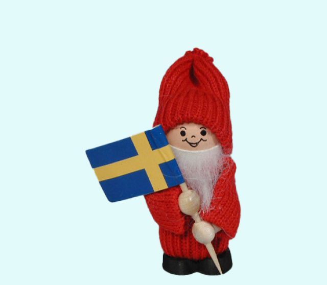 Tomteboy w/ Swedish flag