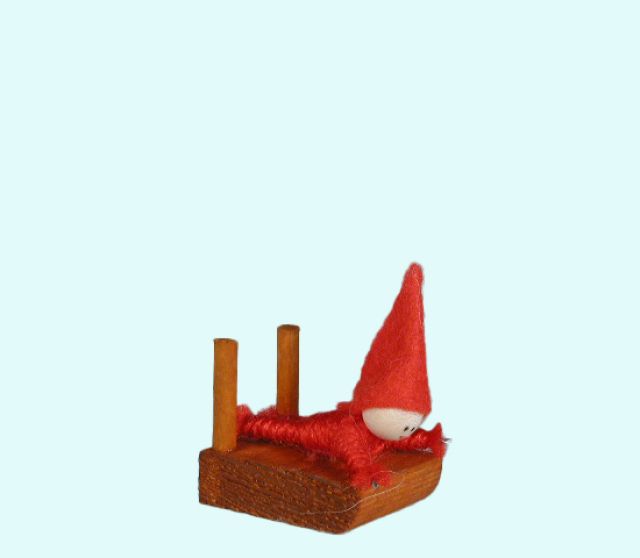 Tomte on sled, mini