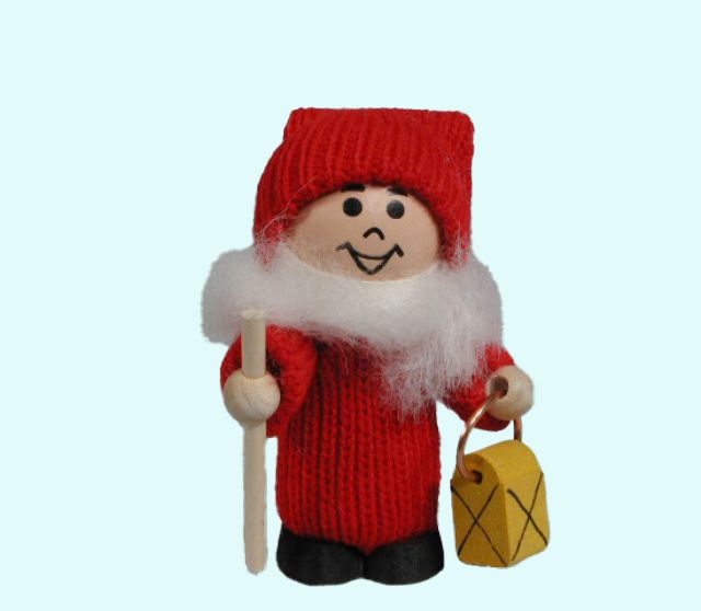 Tomte w/ walking stick & lantern