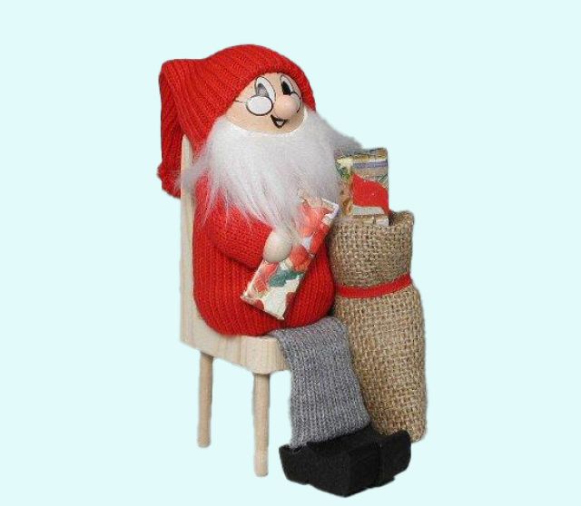 Tomte w/ sack in chair