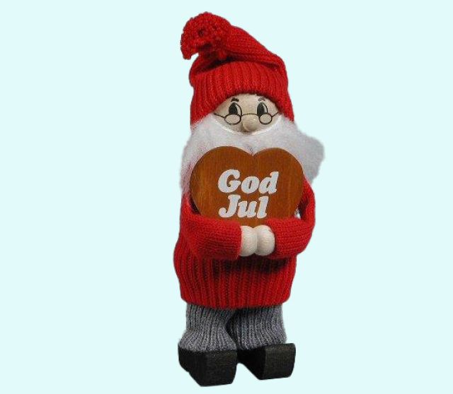 Tomte w/ God Jul heart, brown