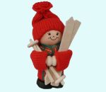 Tomte w/ skis