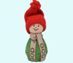 Tomte w/ God Jul scarf, green