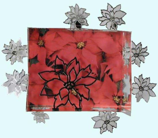 Mini world magnet, poinsettia