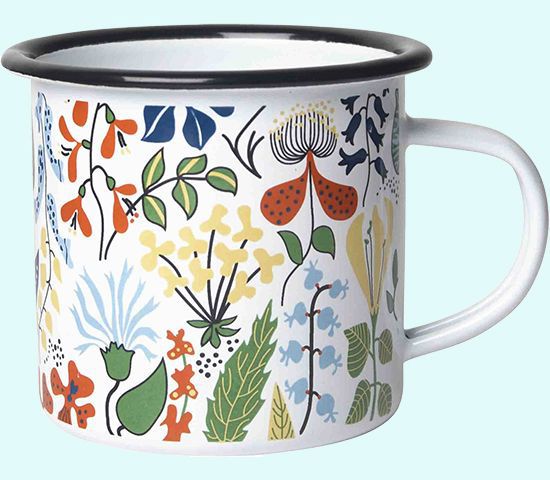 Mug, enamel, herbarium