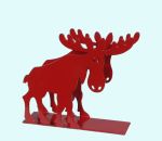 Napkin holder, red moose