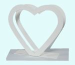 Napkin holder, white heart