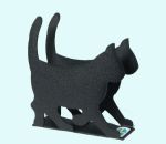 Napkin holder, black cat