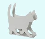 Napkin holder, white cat