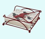 Napkin holder w/ horse cover, red