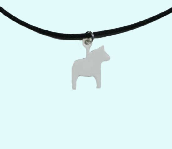 Necklace, white horse