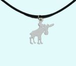 Necklace, white moose