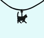 Necklace, black cat