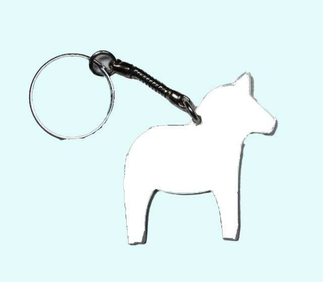 Keychain, white horse