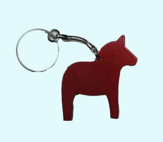 Keychain, red horse