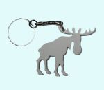 Keychain, white moose