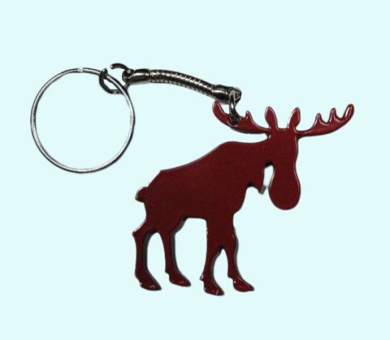 Keychain, red moose