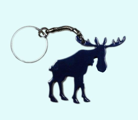 Keychain, blue moose