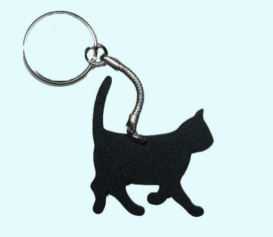 Keychain, black cat