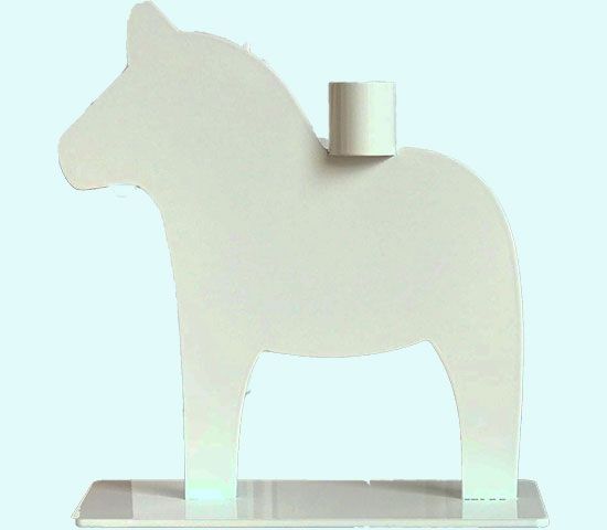 Horse c-h 7 1/2", white