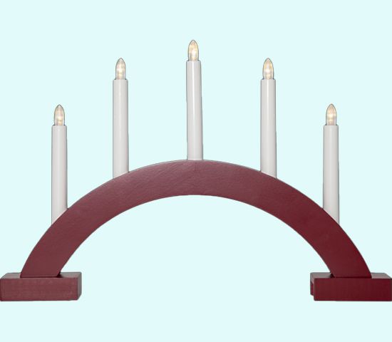 Candelabra arch 5, 18 1/2", red