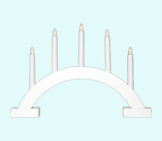 Candelabra arch 5, 18 1/2", white