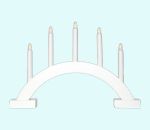 Candelabra arch 5, 18 1/2", white