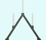 Candelabra triangle 22", green