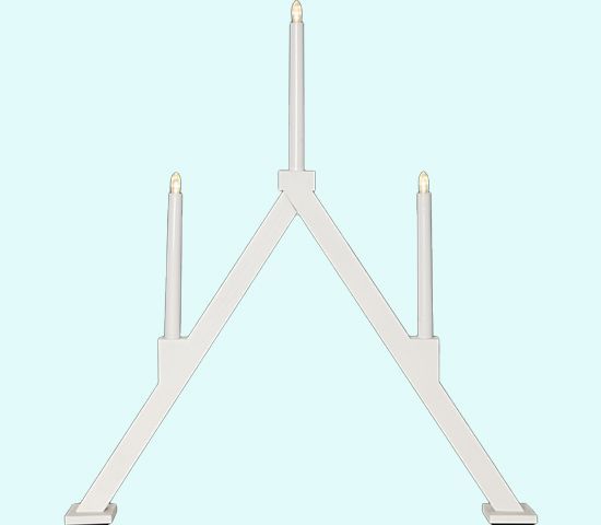 Candelabra triangle 22", white