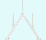 Candelabra triangle 22", white