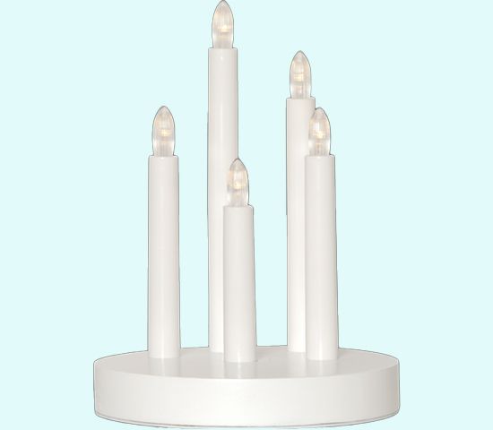 Candelabra dish 5, 9 1/2", white