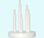 Candelabra dish 5, 9 1/2", white