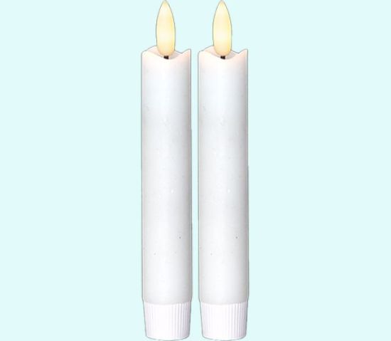 LED candle Flamme, 6", set of 2