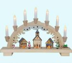 C-h arch w/village scene, 17"