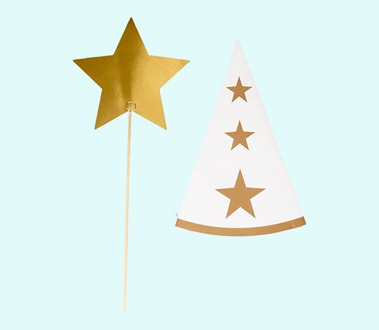 Star boy hat & wand, paper